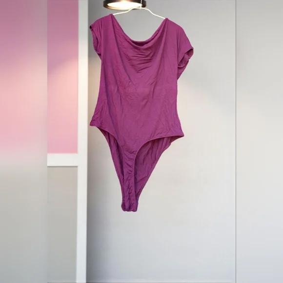 Fashion Nova Oksana One Shoulder Bodysuit - Plum Size 1X (14/16) (NWOT) - Picture 12 of 15